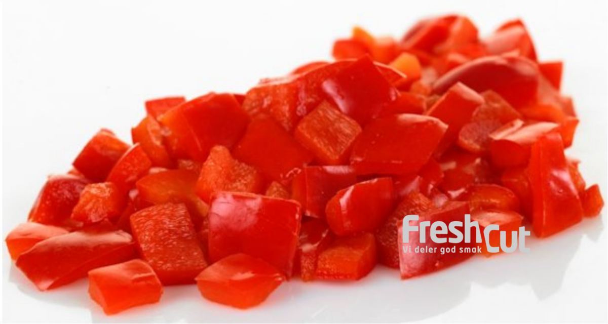 Paprika rød ternet